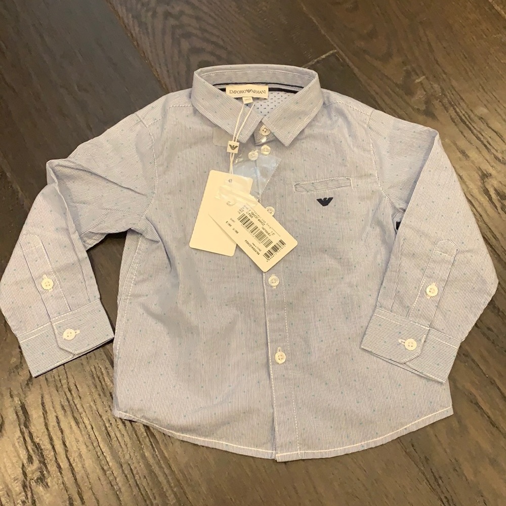 Brand New Emporio Armani collar shirt size 18m